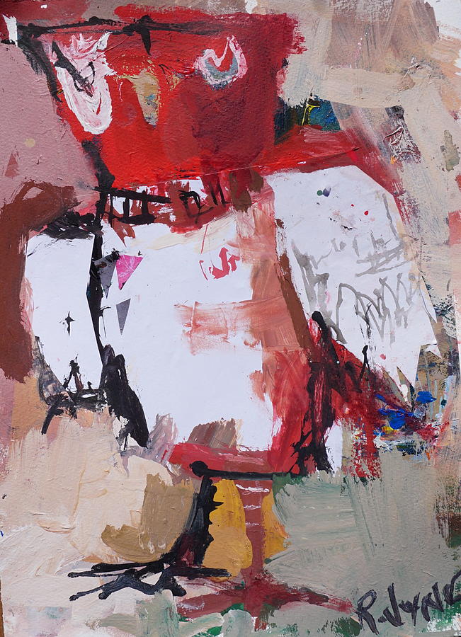 Owl Painting - Abstract Red Owl by Robert Joyner Owl Painting - Abstract Red Owl by Robert Joyner