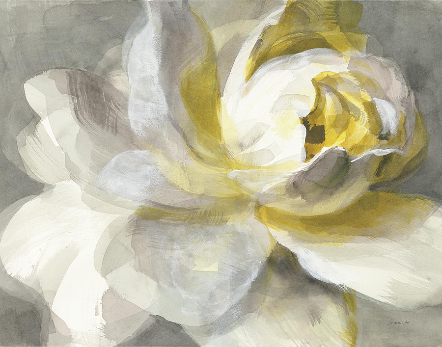 Abstract Painting - Abstract Rose Crop by Danhui Nai