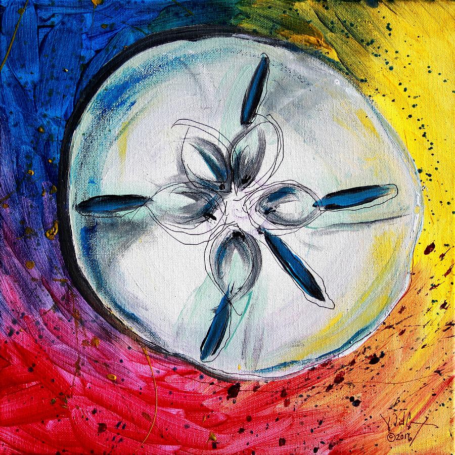 Abstract Sand Dollar, 6 Painting by J Vincent Scarpace