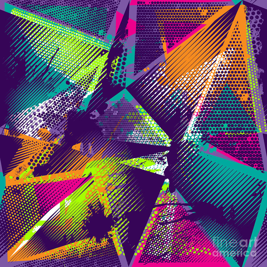 Abstract Seamless Geometric Pattern Digital Art By Little Princess Fine Art America 8032