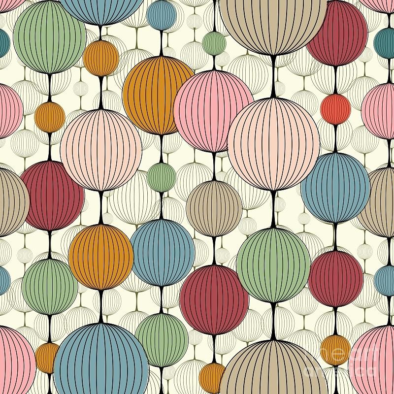 Illustrations Digital Art - Abstract Seamless Pattern, Background by Pgmart Illustrations Digital Art - Abstract Seamless Pattern, Background by Pgmart