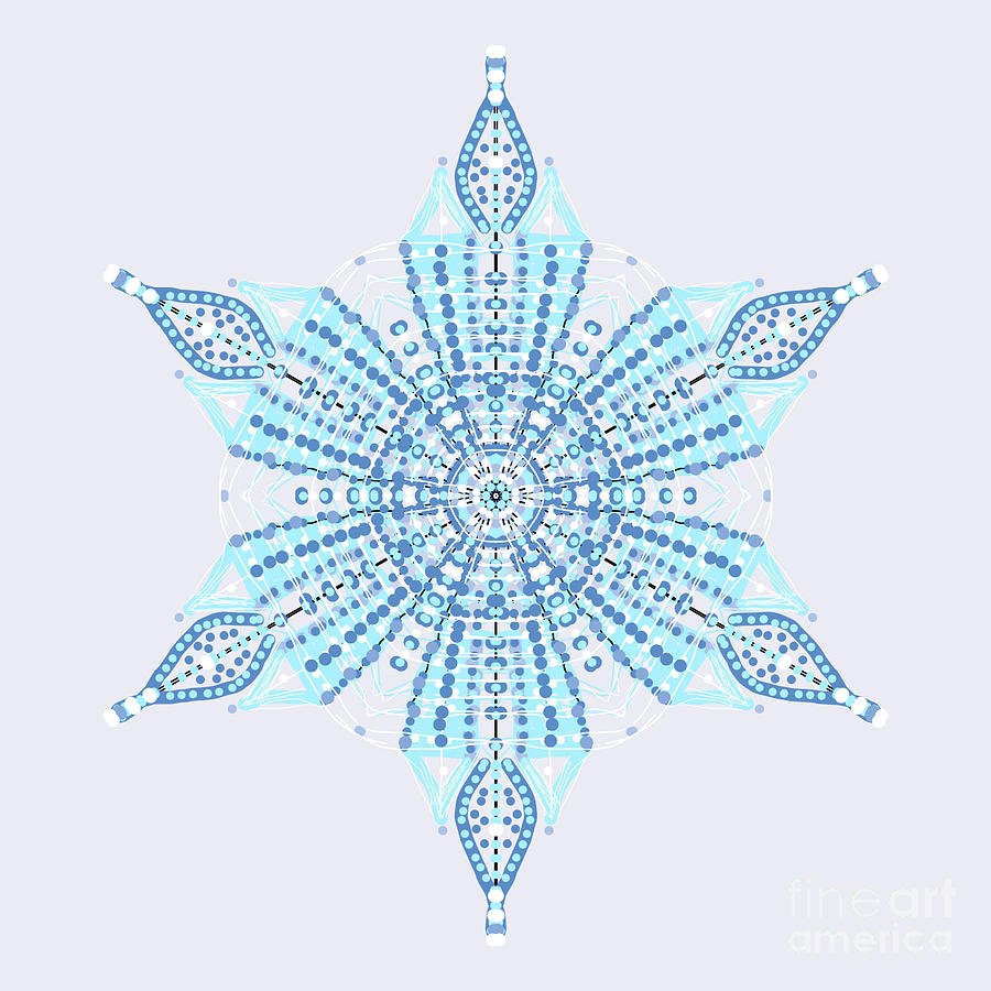 Abstract Snowflake Painting by Catherine Lott