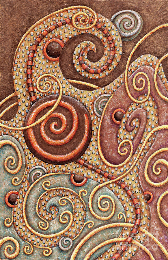 Abstract Spiral 1 Painting by Amy E Fraser