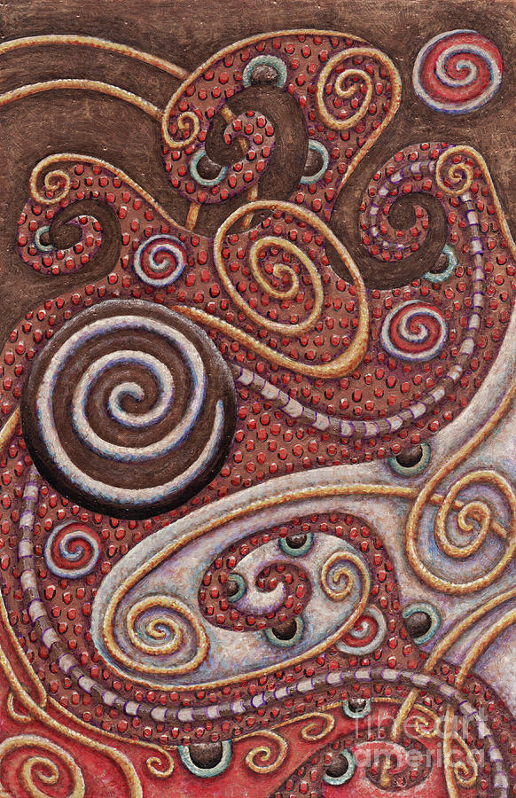 Abstract Spiral 6 Painting by Amy E Fraser