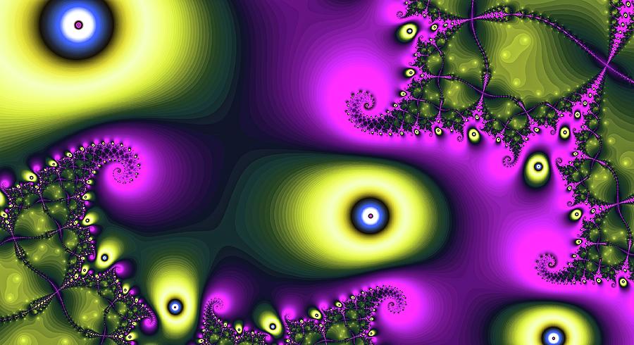 Abstract Super Eyes Purple Digital Art by Don Northup