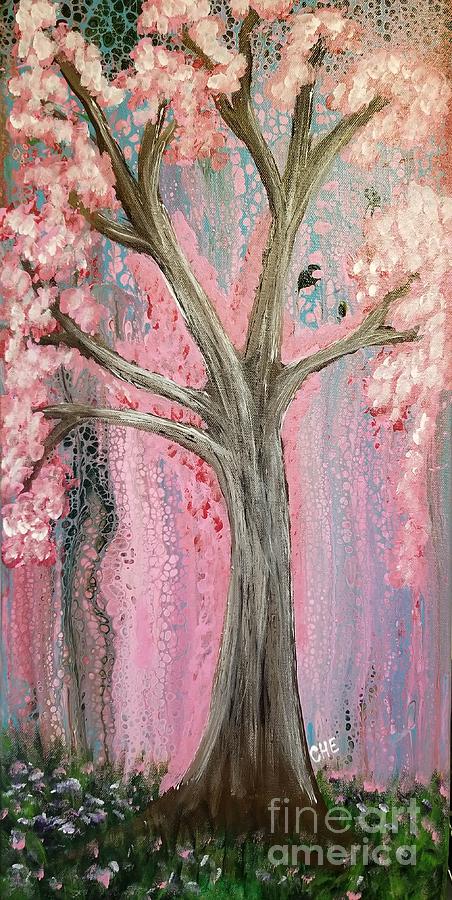 Abstract Tree in Spring Painting by Crystal Elswick - Fine Art America