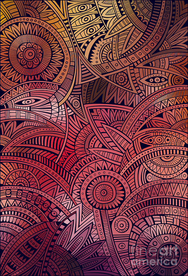 Abstract Vector Tribal Ethnic Digital Art by Balabolka - Fine Art America