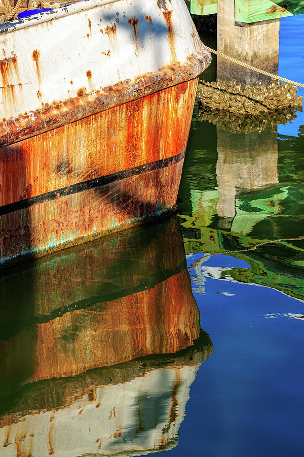 Abstract water reflection from boat Photograph by David Ilzhoefer ...