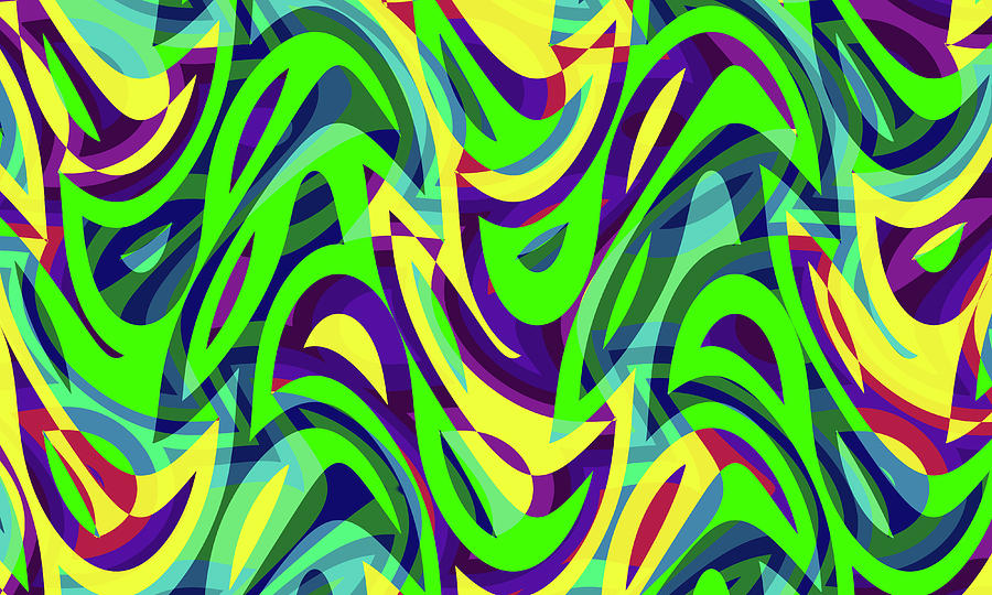 Abstract Waves Painting 0012349 Digital Art