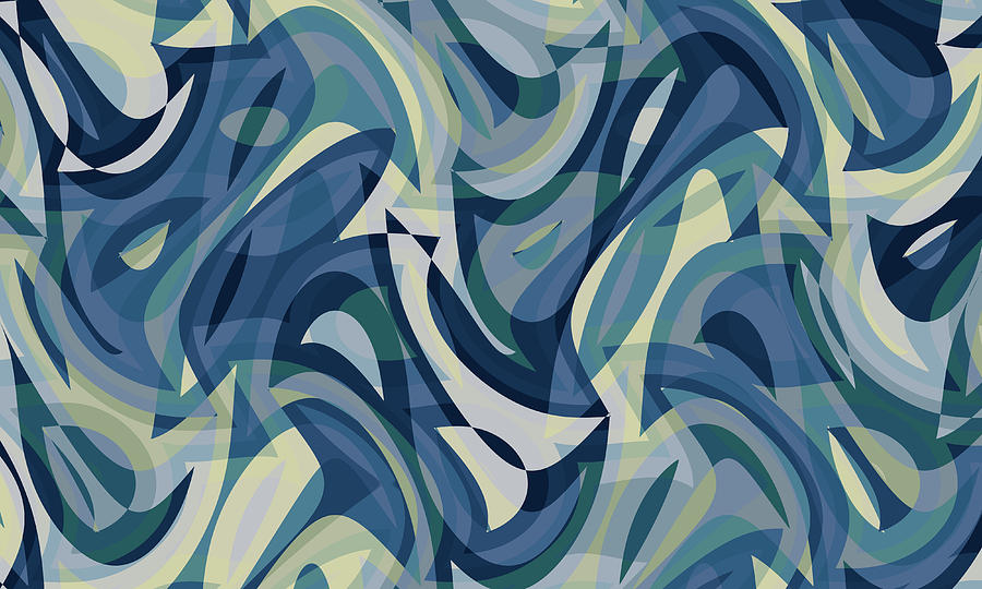 Abstract Waves Painting 0012498 Digital Art