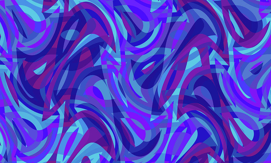 Abstract Waves Painting 001382 Digital Art