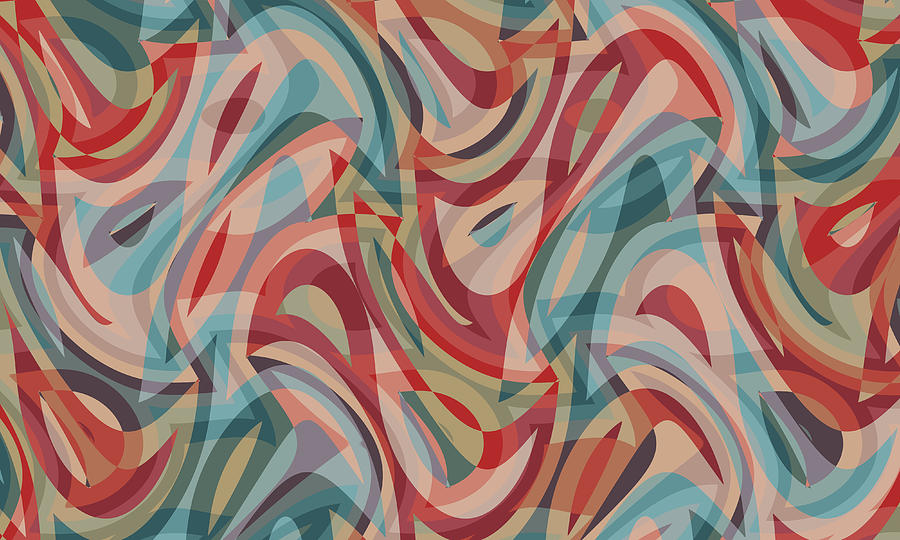 Abstract Waves Painting 00150 Digital Art