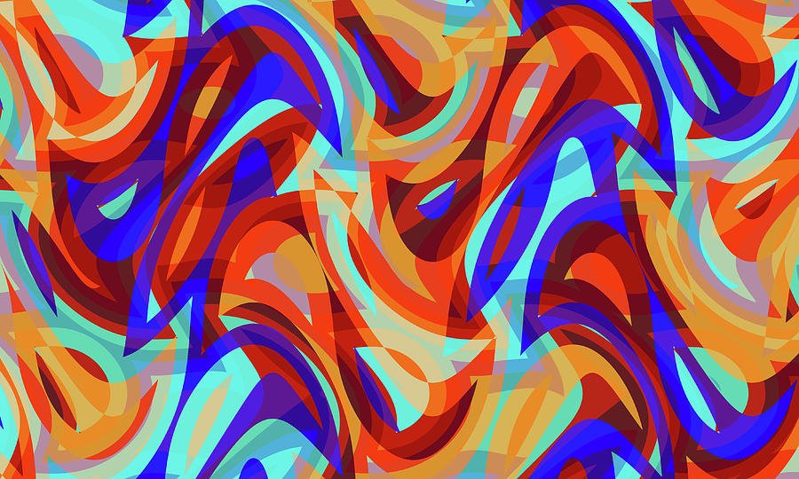 Abstract Waves Painting 001923 Digital Art