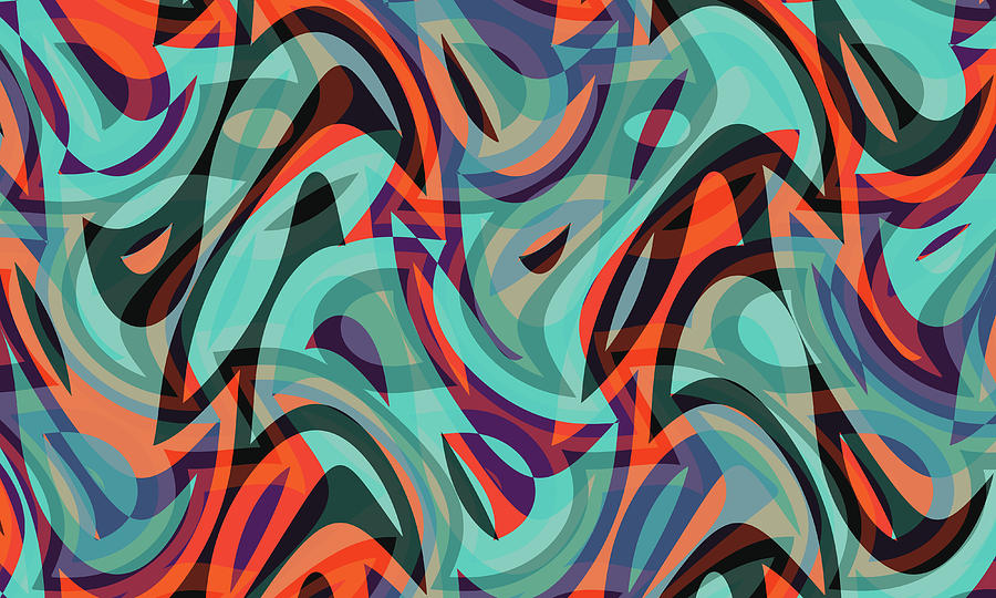 Abstract Waves Painting 002868 Digital Art