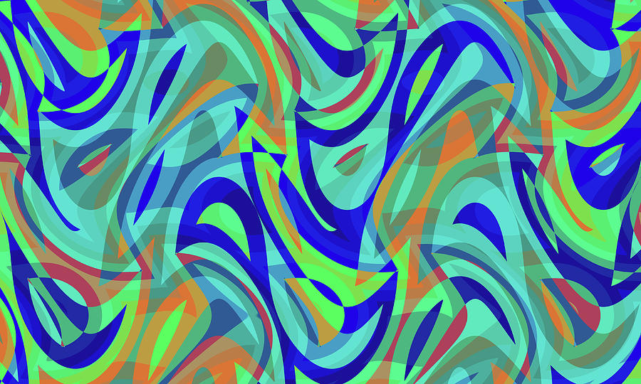 Abstract Waves Painting 003194 Digital Art by CarsToon Concept - Fine ...