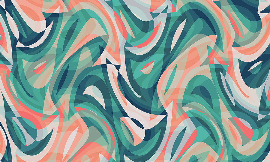 Abstract Waves Painting 00421 Digital Art