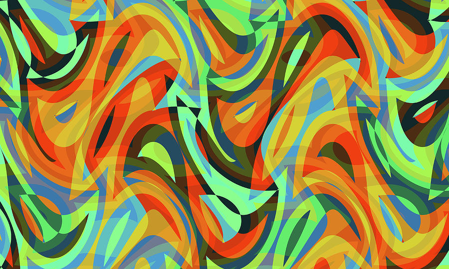 Abstract Waves Painting 004258 Digital Art by CarsToon Concept - Fine ...