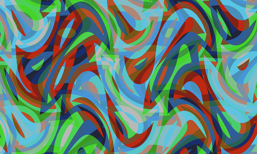 Abstract Waves Painting 004979 Digital Art by CarsToon Concept - Fine ...