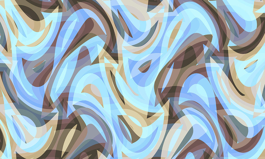 Abstract Waves Painting 00526 Digital Art