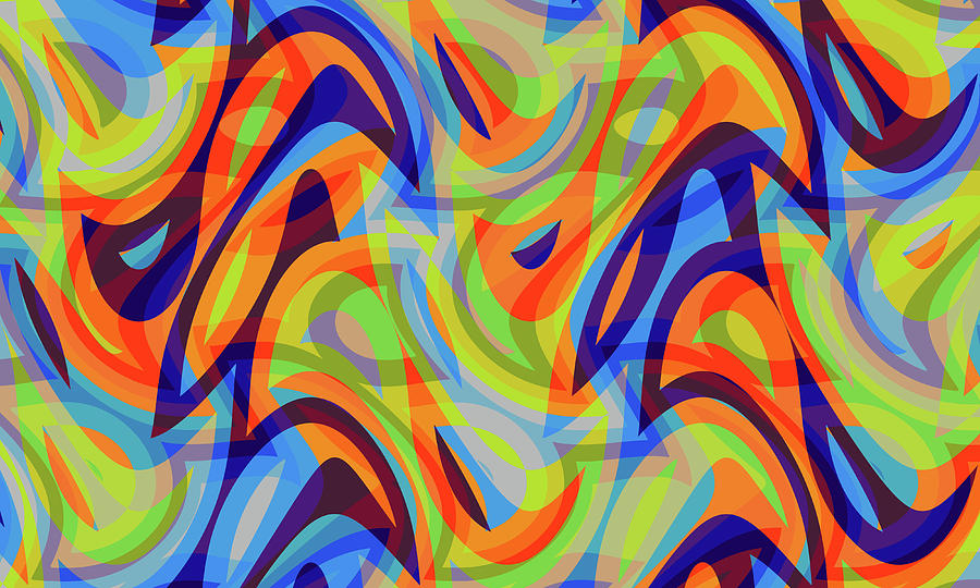 Abstract Waves Painting 005320 Digital Art