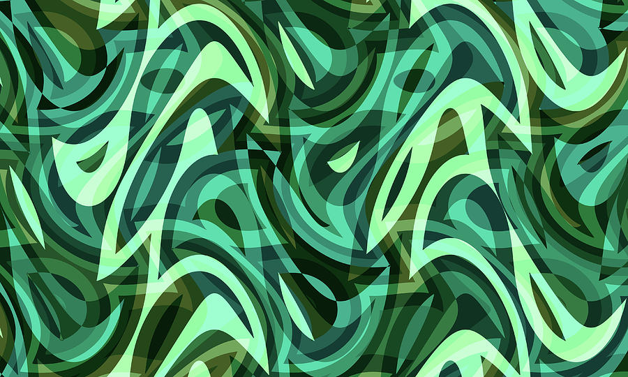 Abstract Waves Painting 005431 Digital Art by CarsToon Concept - Fine ...