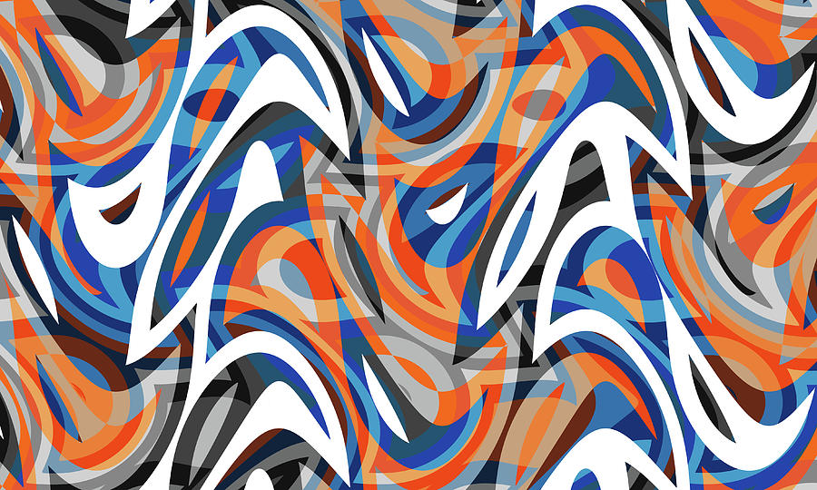 Abstract Waves Painting 0055 Digital Art