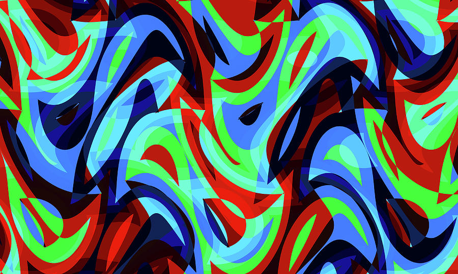 Abstract Waves Painting 006970 Digital Art By Carstoon Concept - Fine 