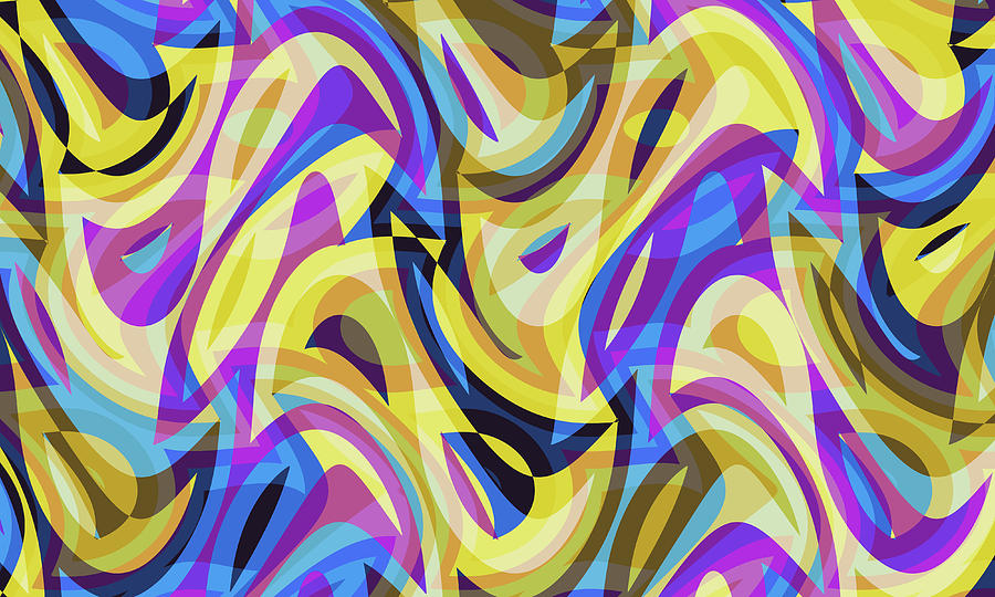 Abstract Waves Painting 008024 Digital Art