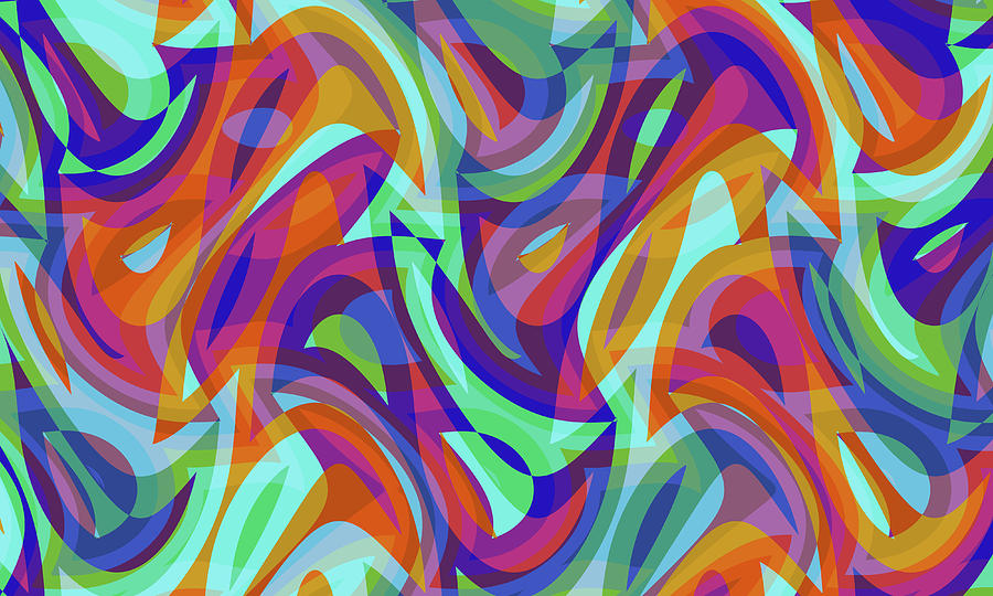 Abstract Waves Painting 00814 Digital Art