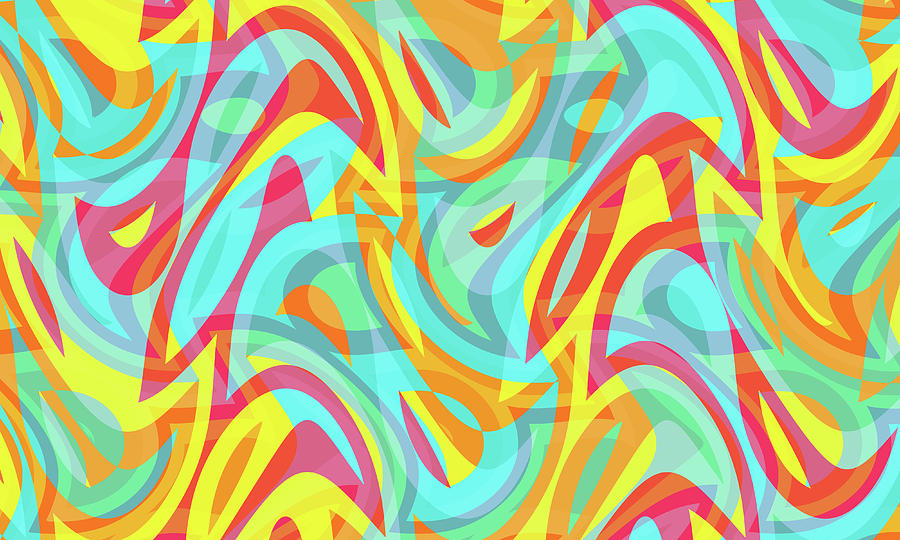 Abstract Waves Painting 00845 Digital Art
