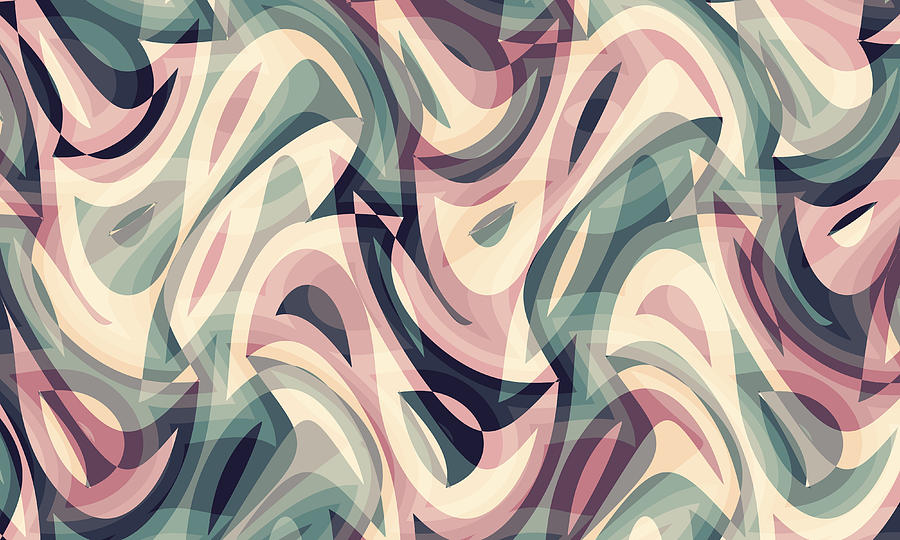 Abstract Waves Painting 008758 Digital Art