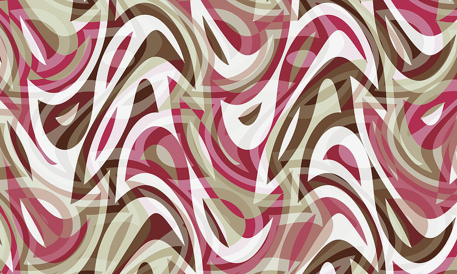 Abstract Waves Painting 00972 Digital Art