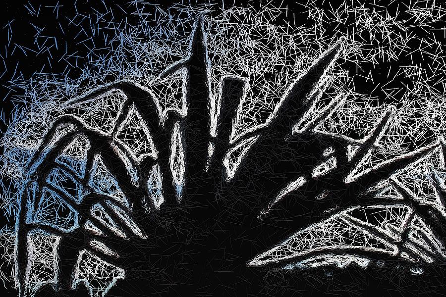 Abstract Yucca Mixed Media by Mark J Dunn