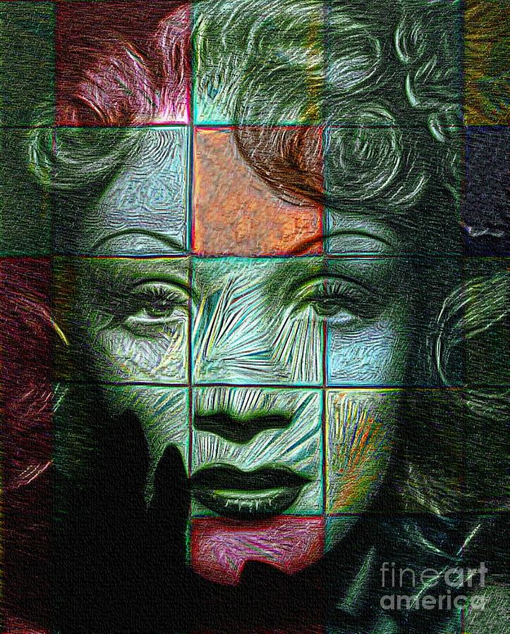 Marlene Dietrich Mixed Media - Abstractal 1930s Movie Icon by Ian Gledhill