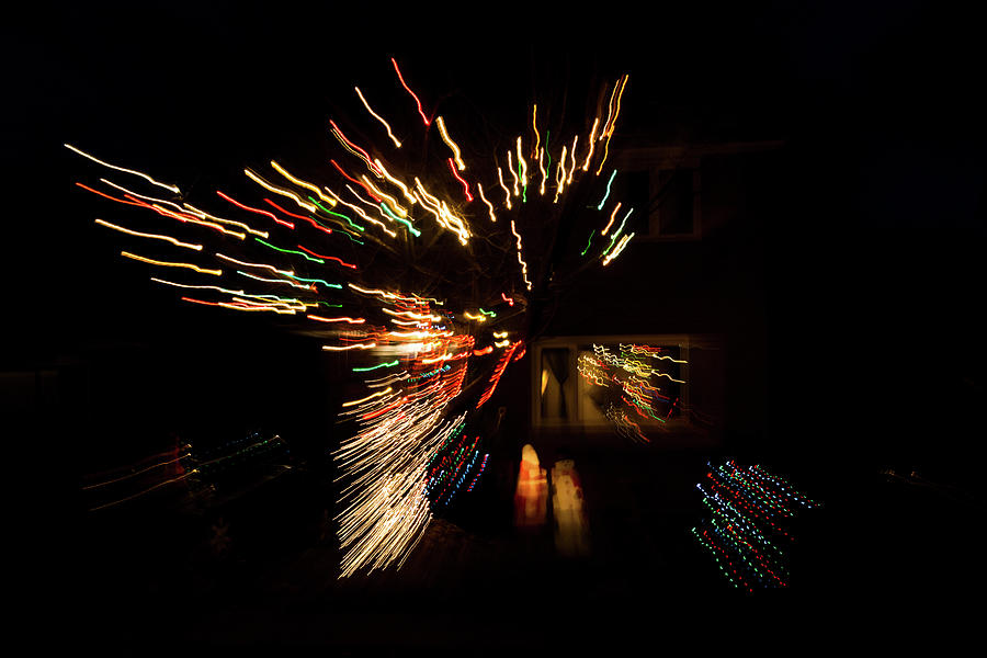Abstracted Christmas - Luminous Fairy Lights Patterns Photograph by Georgia Mizuleva