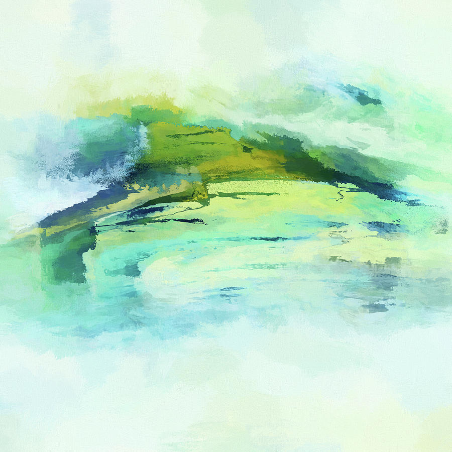 Abstract Photograph - Abstracted Landscape In Greens by Cora Niele