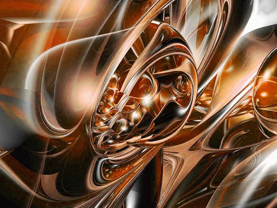 Abstracticalia - Bronze Fractal Fantasy L B Digital Art