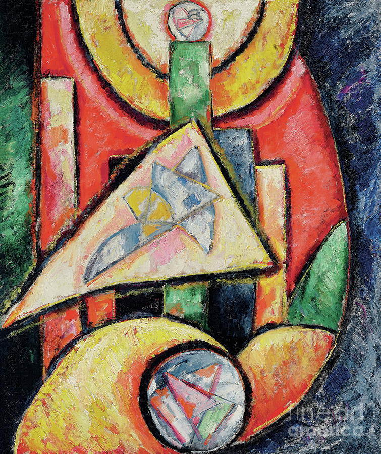 Abstraction, 1912-13  Painting by Marsden Hartley