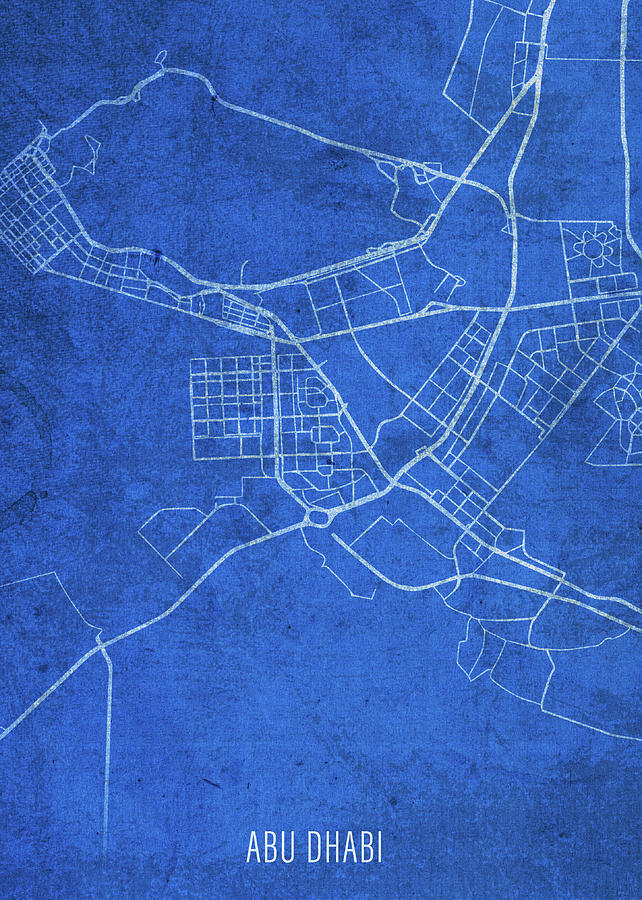 Abu Dhabi Street Map Abu Dhabi City Street Map Blueprints Mixed Media By Design Turnpike | Pixels