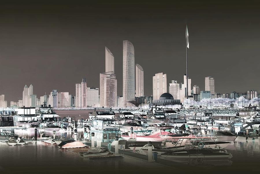 Architecture Photograph - Abu Dhabi Inverted Colors by Slawek Aniol