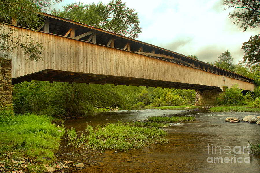 Academia Covered Bridge Over Tuscarora Creek Photograph by Adam Jewell
