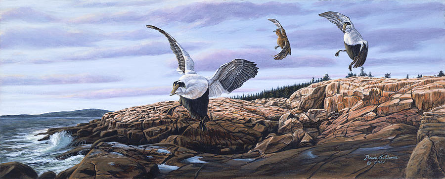 Acadia Visitors Painting by Bruce Dumas