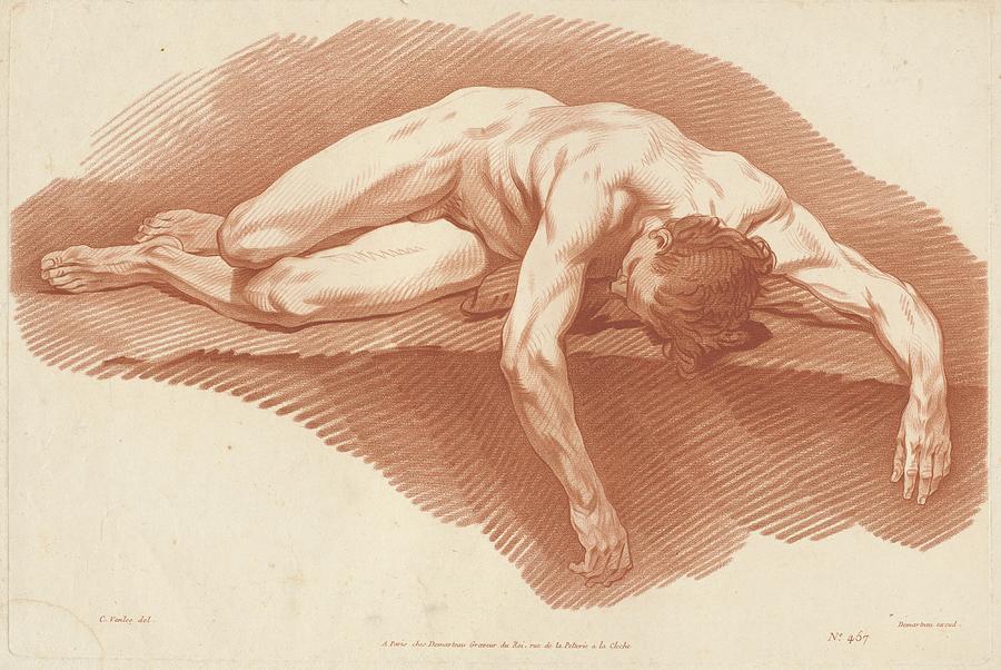 Acadmie Drawing by Gilles Demarteau The Elder Acadmie Drawing by Gilles Demarteau The Elder