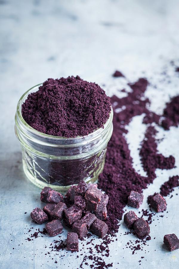 Acai Berry Powder In A Glass Photograph by Eising Studio