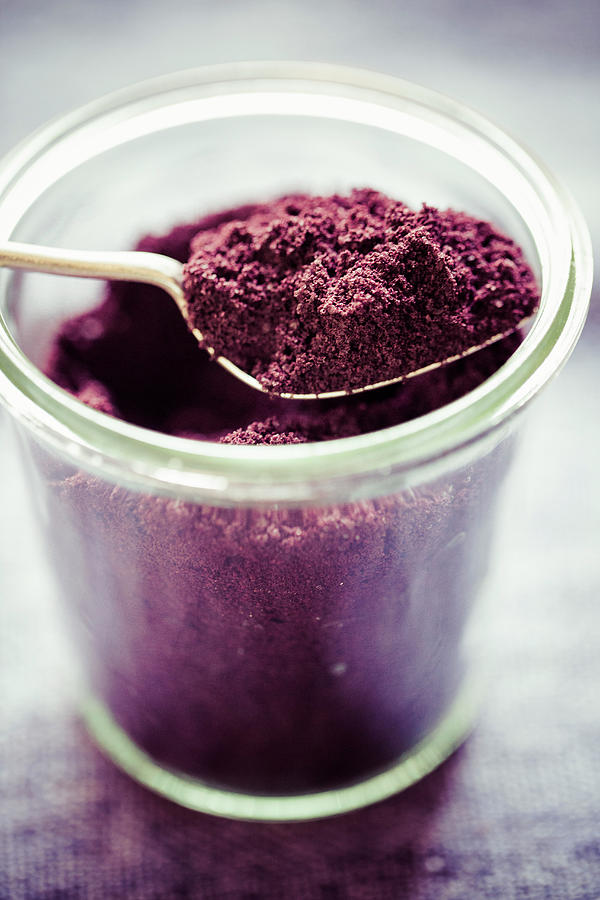 Acai Powder In A Glass With A Spoon Photograph by Eising Studio