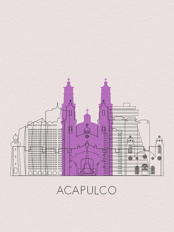 Acapulco Landmarks Digital Art by Inspirowl Design