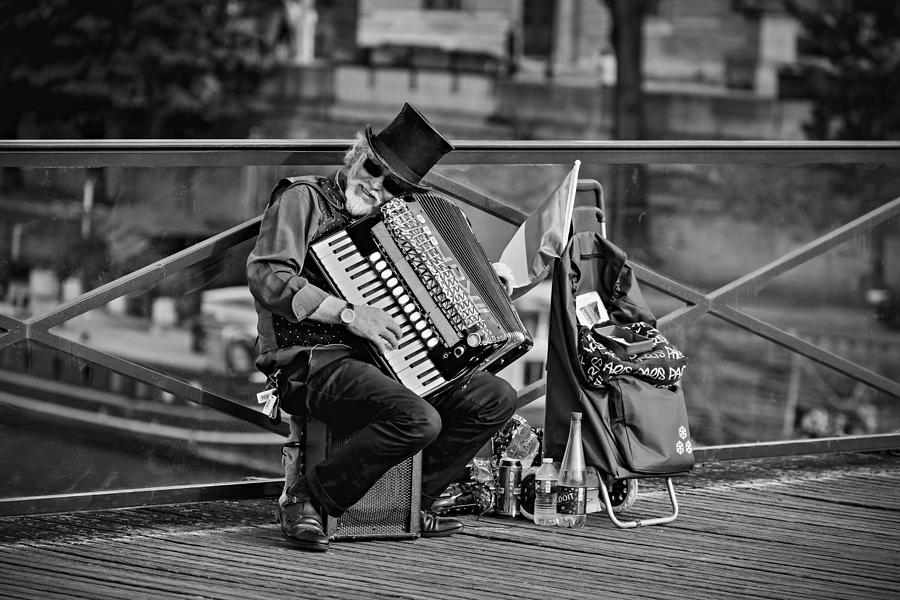 Music Photograph - Accordionist by Walde Jansky