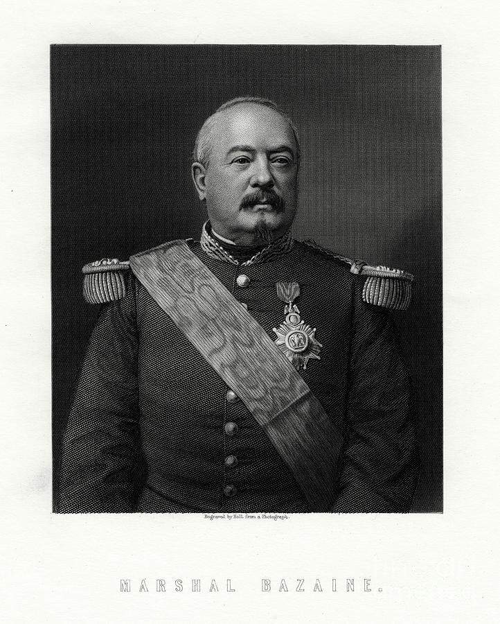 Achille Francois Bazaine, Marshal Drawing by Print Collector