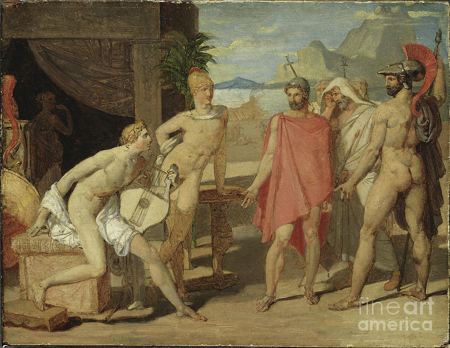 Achilles Receiving In His Tent The Envoys Of Agamemnon, 1801 Painting by Jean Auguste Dominique Ingres