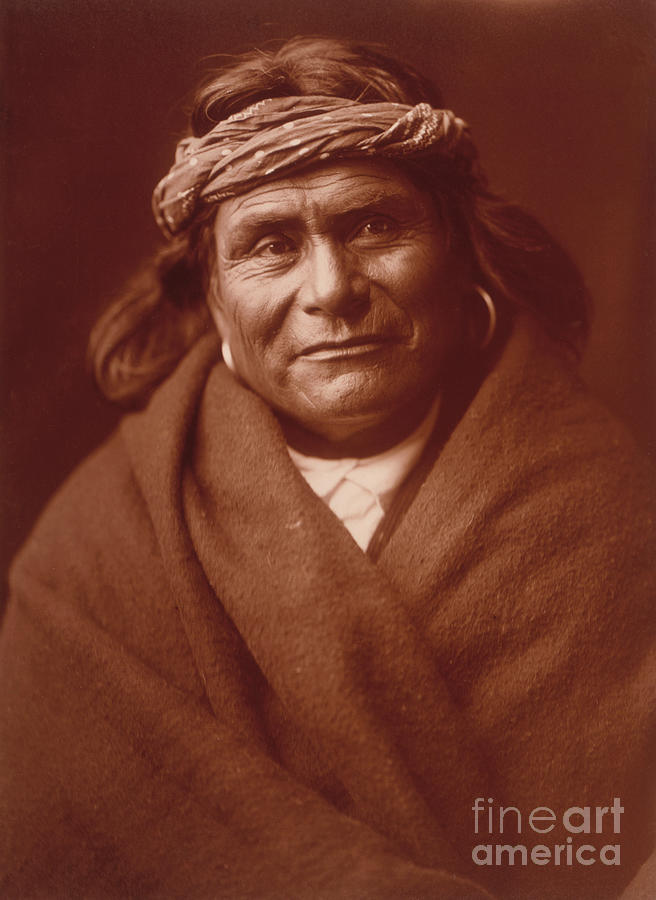 Acoma Man By Edward S. Curtis, C.1904 Photograph by Edward Sheriff Curtis